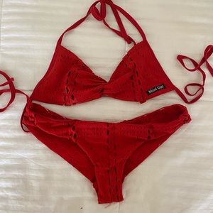 maui girl red swimsuit